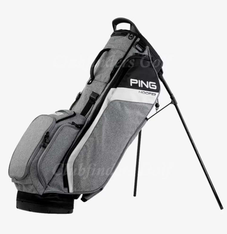 NEW Ping Hoofer Heather Grey/Black Golf Stand Bag w/ Raincover
