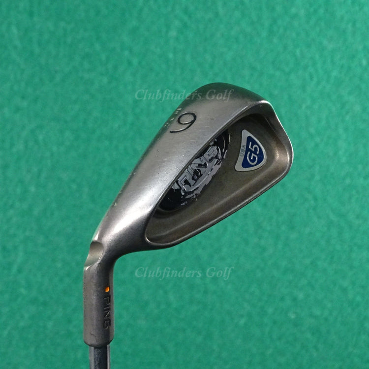 LH Ping G5 Orange Dot Single 6 Iron Factory CS Lite Steel Regular *READ*