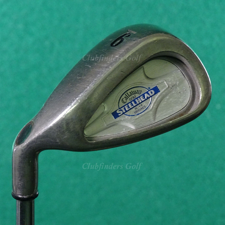 LH Callaway Steelhead X-14 Single 9 Iron Factory Constant Weight Steel Uniflex