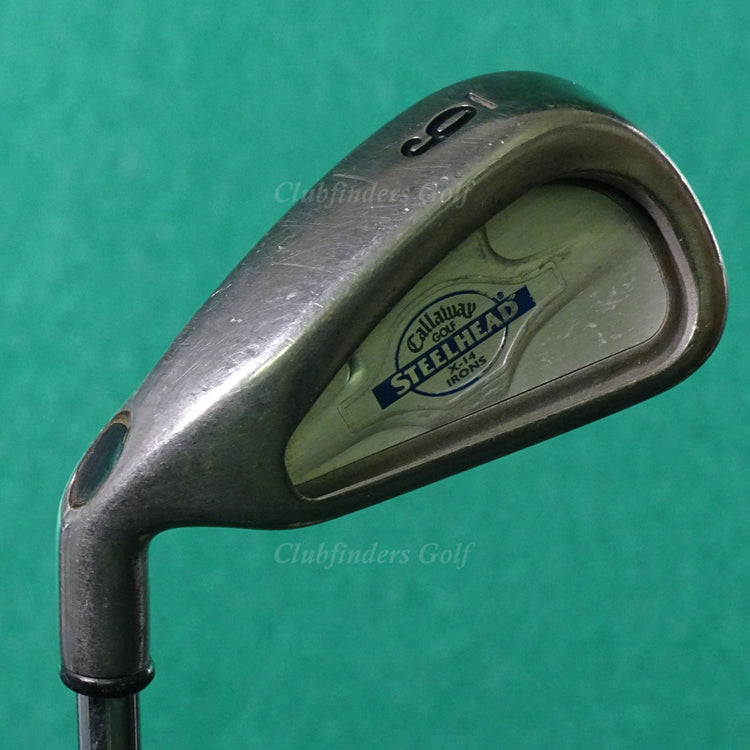 LH Callaway Steelhead X-14 Single 6 Iron Factory Constant Weight Steel Uniflex