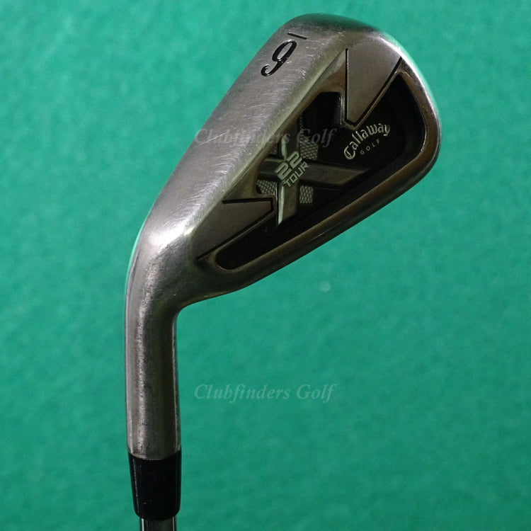LH Callaway X-22 Tour Single 6 Iron Project X Flighted Rifle 6.0 Steel Stiff