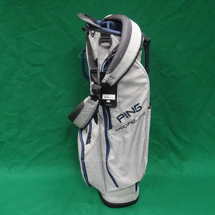NEW Ping Hoofer Lite Heather Grey / Navy Golf Stand Bag w/ Raincover
