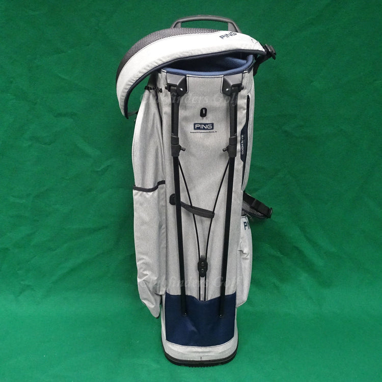 NEW Ping Hoofer Lite Heather Grey / Navy Golf Stand Bag w/ Raincover