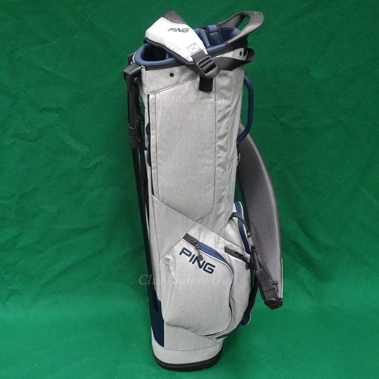 NEW Ping Hoofer Lite Heather Grey / Navy Golf Stand Bag w/ Raincover