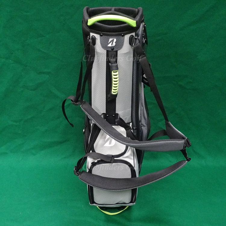 NEW Bridgestone Gambler Lightweight Black/Grey Golf Stand Bag w/ Raincover