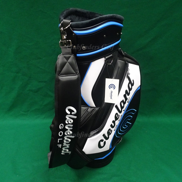 Cleveland CG Staff 9.5" Black / White / Blue Golf Staff Bag w/ Raincover