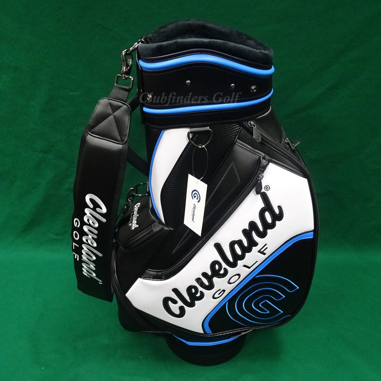 Cleveland CG Staff 9.5" Black / White / Blue Golf Staff Bag w/ Raincover