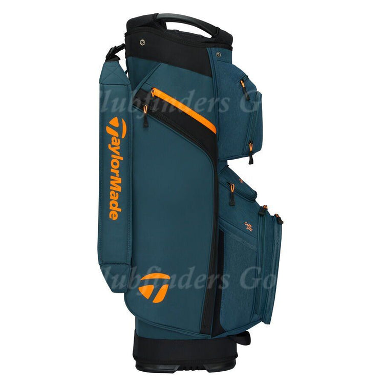 NEW TaylorMade Cart Lite Navy/Orange 14-Way Golf Cart Bag w/ Raincover