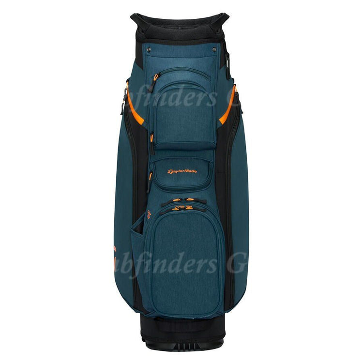 NEW TaylorMade Cart Lite Navy/Orange 14-Way Golf Cart Bag w/ Raincover
