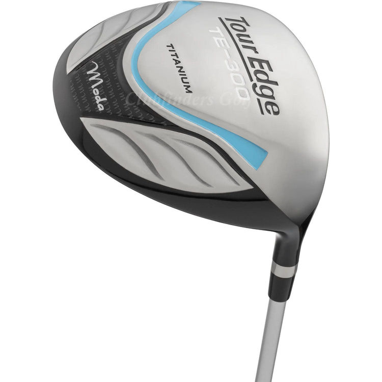 NEW Lady Tour Edge TE-300 Moda Silver/Aqua Blue 11 Piece Complete Set & Cart Bag