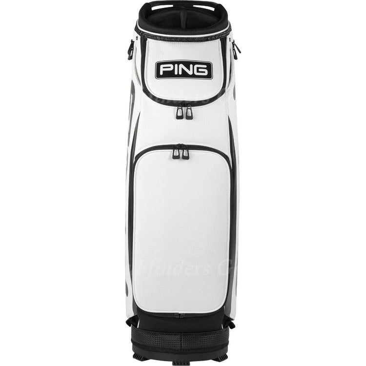 NEW Ping Tour White/Black 6-Way Golf Staff Bag w/ Raincover