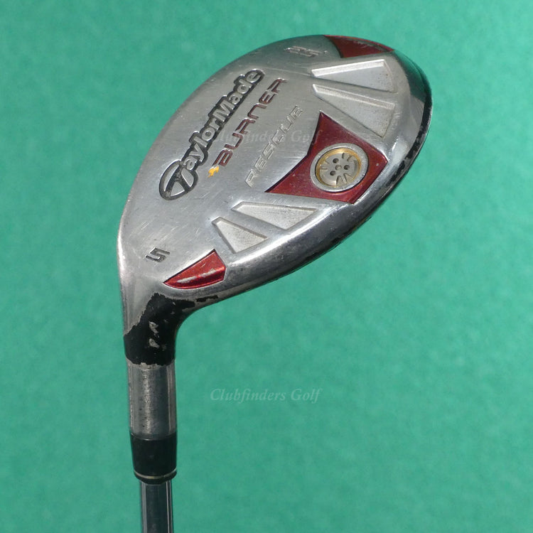 LH TaylorMade Burner Rescue 25° Hybrid 5 Iron Factory T-Step 90 Steel Stiff