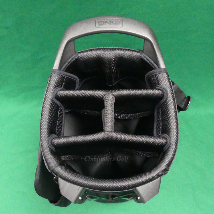 Ping Hoofer Lite Black 4-Way Golf Stand Bag w/ Raincover