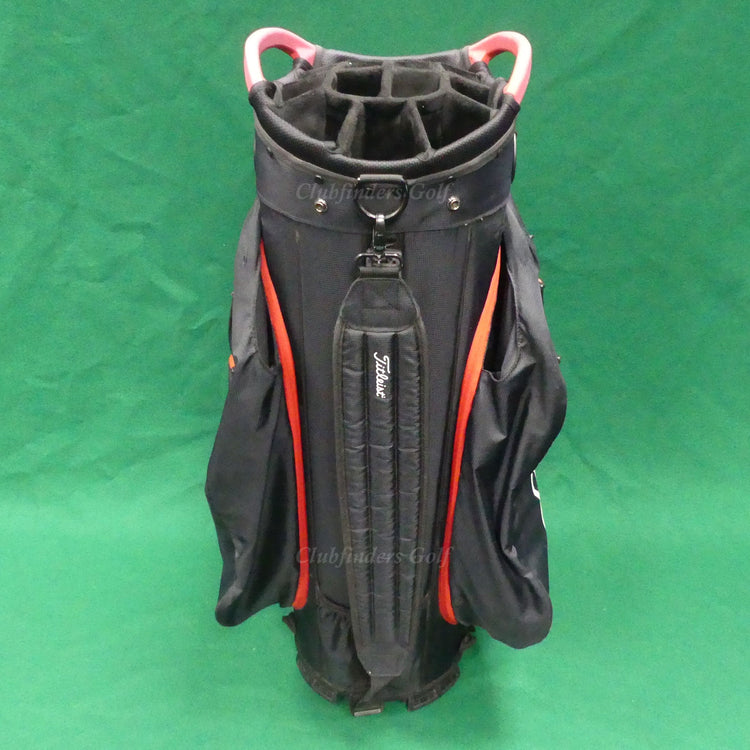Titleist Cart 15 Black/Blue/Red 15-Way Golf Cart Bag w/ Raincover *READ*