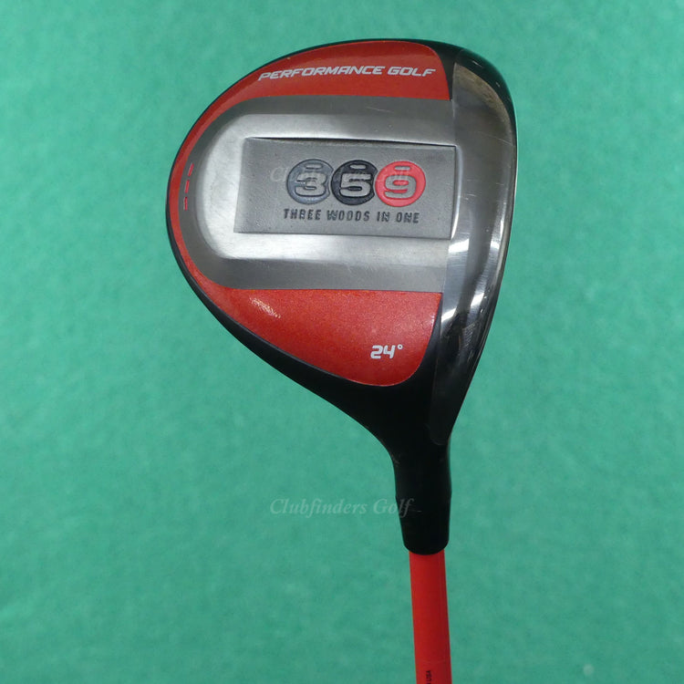 Performance Golf 359 Three Woods In One 24° Super 9 Wood Graphite Seniors w/ HC