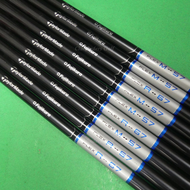 NEW TaylorMade Fujikura SLDR 57 .370 Seniors Graphite Iron Shafts SET OF 8