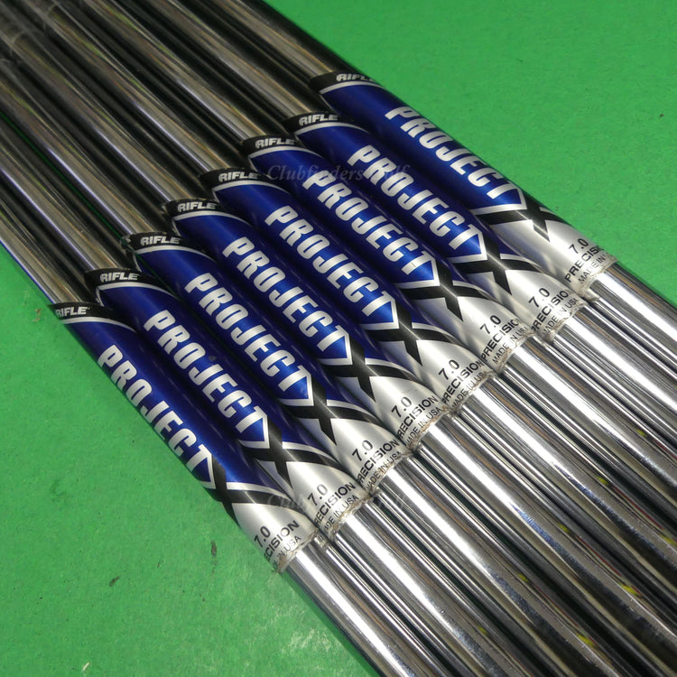 Project X Rifle 7.0 .355 Extra Stiff Pulled Steel Iron Shafts SET OF 8 *READ*