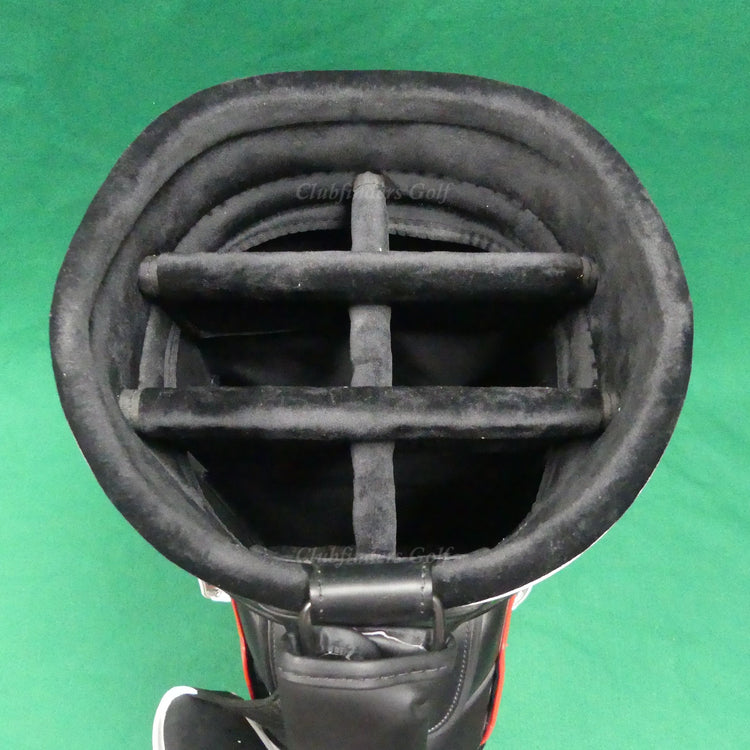 Nike NG 360 Golf Fitting Black/White/Red Golf Staff Bag w/ Raincover
