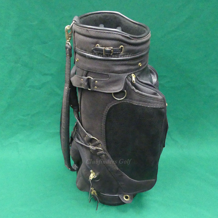 Belding Sports Made In USA 11" OD Brown/Black Golf Staff Bag w/ Raincover *READ*