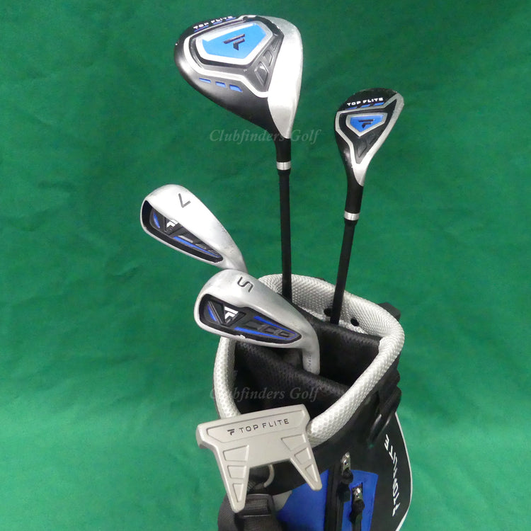 JUNIOR Top Flite 2022 5-Piece Complete Golf Club Set w/ Matching Stand Bag