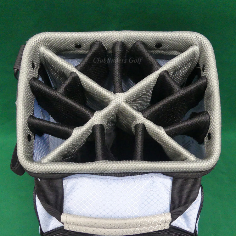 Grit Golf Tower Black/Light Blue/Grey 15-Way Golf Cart Bag w/ Raincover