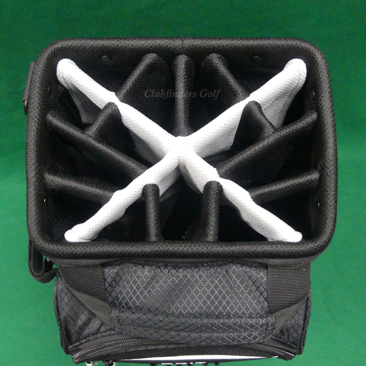 NEW Grit Golf Tower Black/White 15-Way Golf Cart Bag w/ Raincover