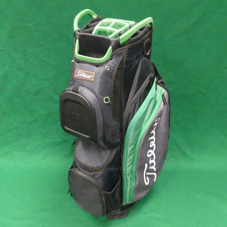 Titleist Cart 15 Black/Graphite/Green 15-Way Golf Cart Bag (No Raincover)