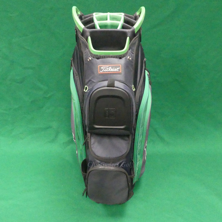 Titleist Cart 15 Black/Graphite/Green 15-Way Golf Cart Bag (No Raincover)