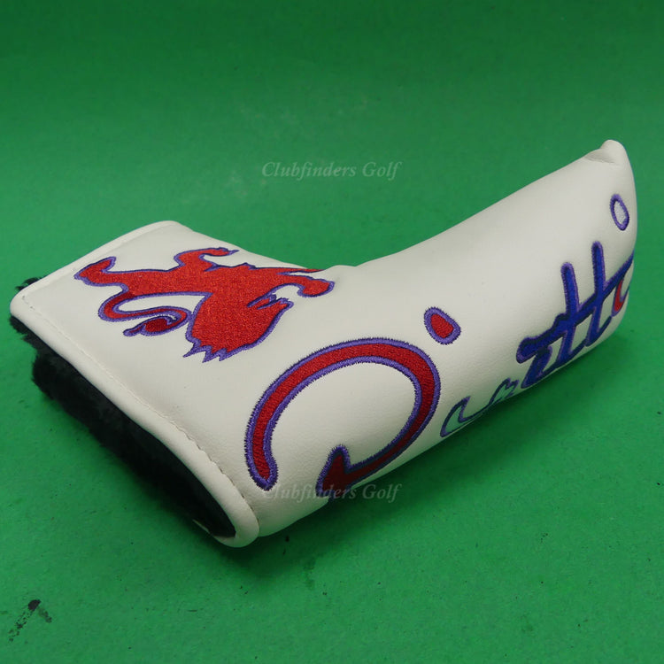 Piretti Standard White/Red/Blue Magnetic Closure Blade Putter Headcover