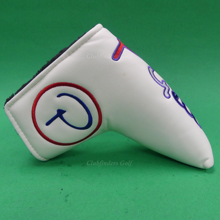 Piretti Standard White/Red/Blue Magnetic Closure Blade Putter Headcover