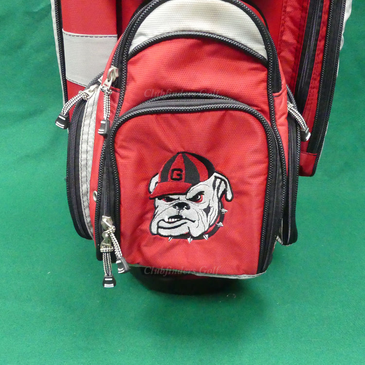 Datrek Georgia Bulldogs Black/Red/Silver 14-Way Golf Cart Bag *READ*