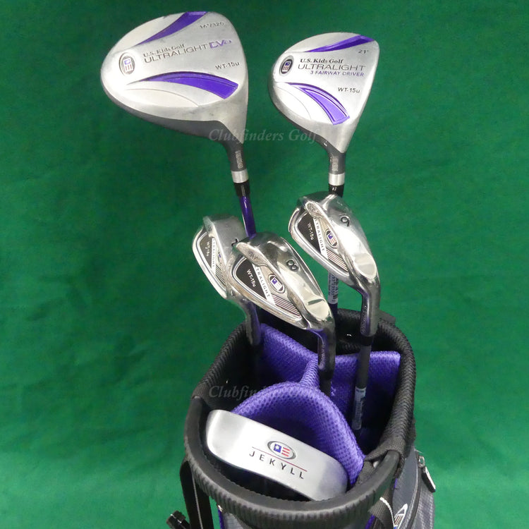 JUNIOR US Kids Ultralight UL54u 6-Piece Complete Golf Club Set w/ Stand Bag
