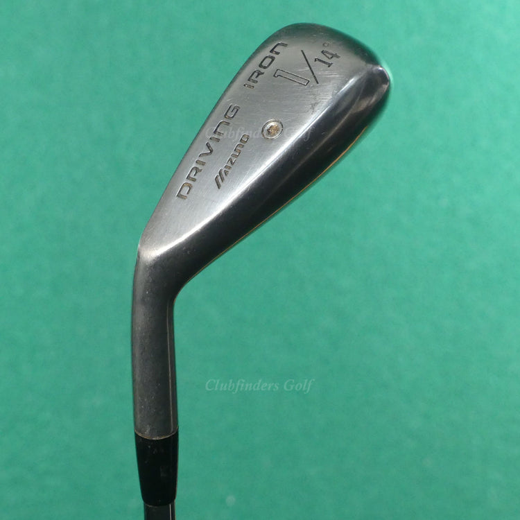 VINTAGE LH Mizuno Driving Iron 14° 1 Hybrid Factory Steel Stiff