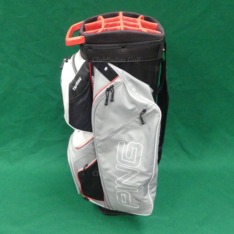 Ping 2019 Traverse Grey/Black/Red/White 14-Way Golf Cart Bag w/ Raincover