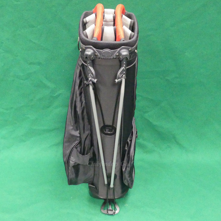 Ergonomix Black/Red/Grey 10-Way Golf Stand Bag w/ Raincover