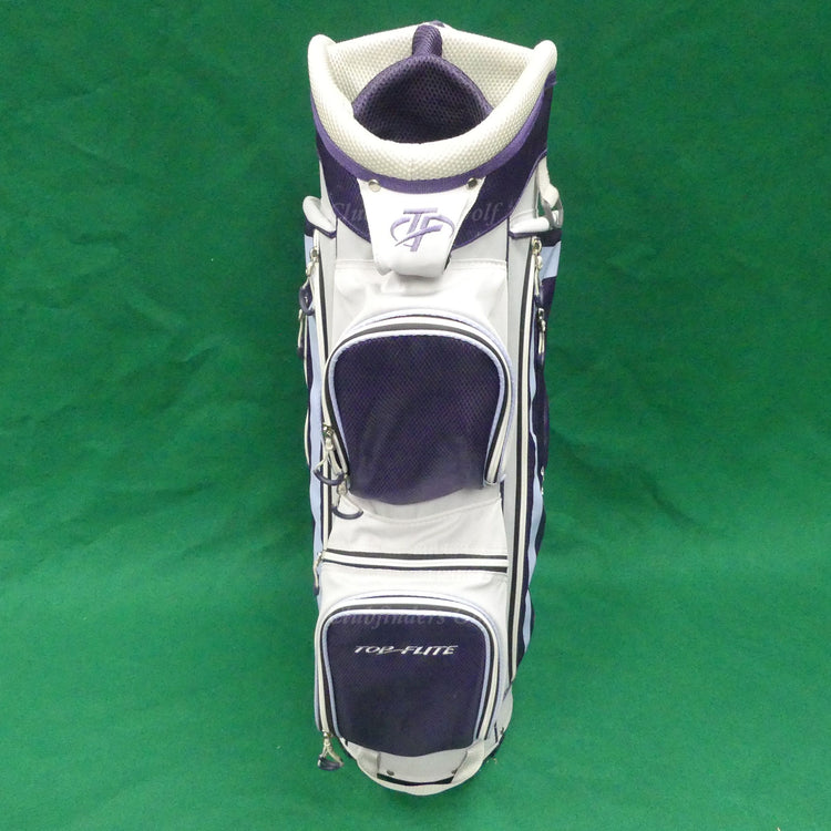 Top Flite Flawless Grey/Purple/Blue 7-Way Golf Cart Bag (No Raincover)