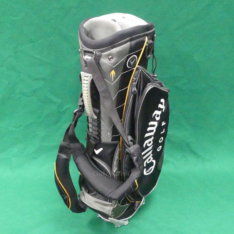 Callaway Warbird X Black/Grey/Orange 7-Way Golf Stand Bag w/ Raincover