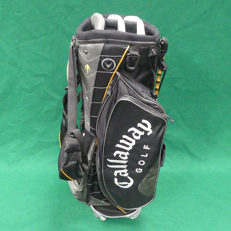 Callaway Warbird X Black/Grey/Orange 7-Way Golf Stand Bag w/ Raincover
