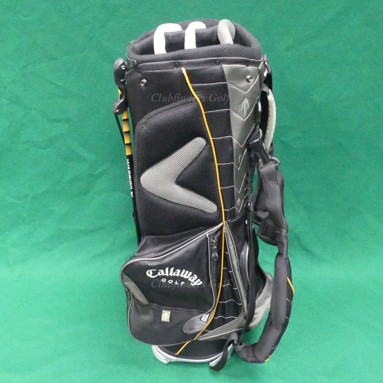 Callaway Warbird X Black/Grey/Orange 7-Way Golf Stand Bag w/ Raincover