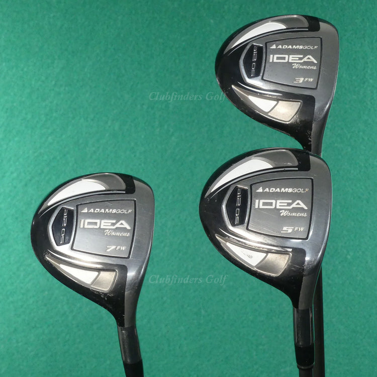 Lady Adams Golf Idea a12 OS 3, 5 & 7 Woods Factory Graphite Women's SET OF 3