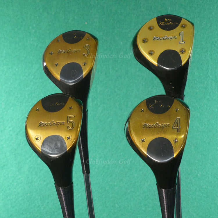 VINTAGE MacGregor VIP by Nicklaus 1, 3, 4 & 5 Woods Steel Medium SET OF 4 *READ*