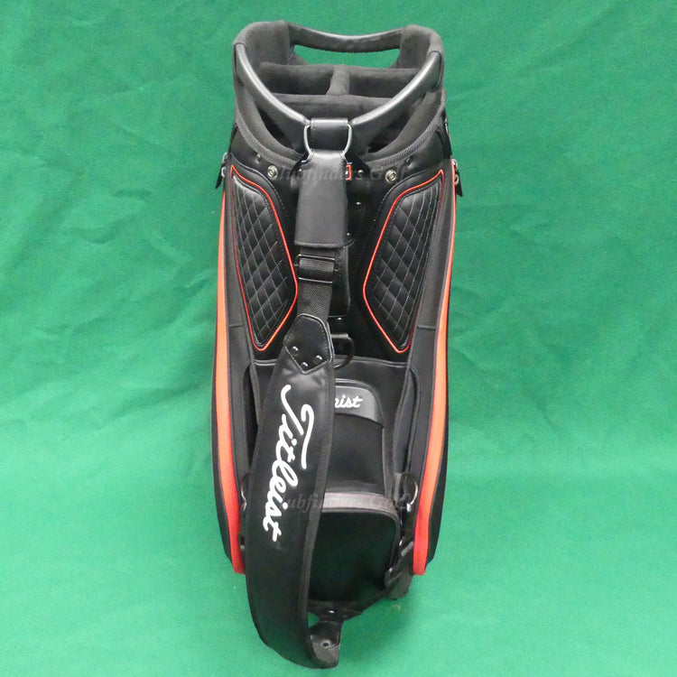 Titleist 2019 Jet Black Tour 5-Way Golf Staff Bag w/ Raincover *READ*