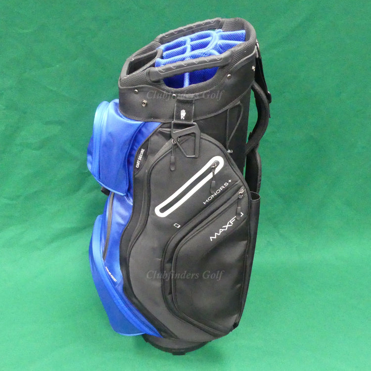 Maxfli Honors+ Black/Blue 14-Way Golf Cart Bag w/ Raincover