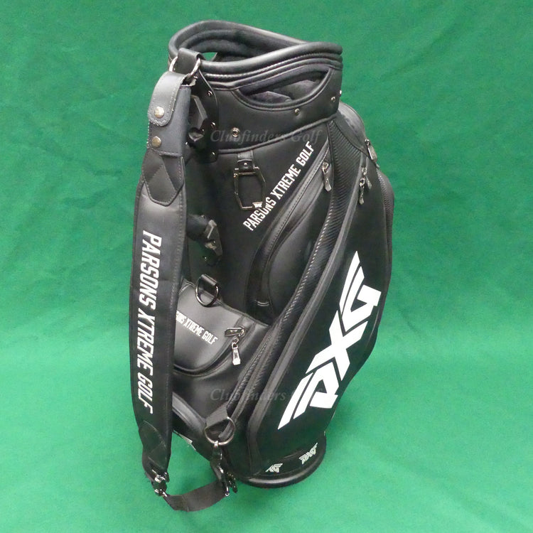 PXG 2020 Tour 9.5" Black/White 6-Way Golf Staff Bag w/ Raincover