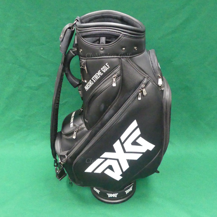 PXG 2020 Tour 9.5" Black/White 6-Way Golf Staff Bag w/ Raincover