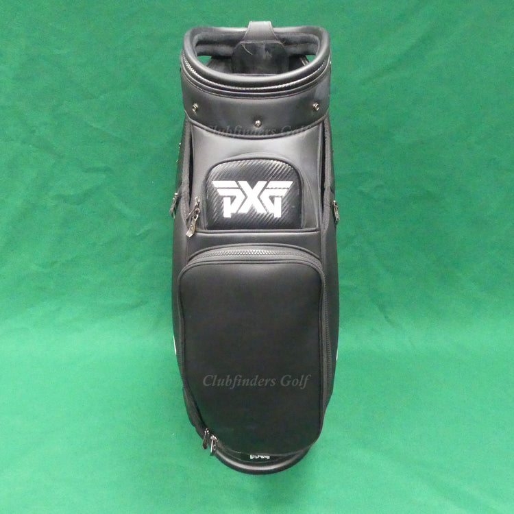 PXG 2020 Tour 9.5" Black/White 6-Way Golf Staff Bag w/ Raincover
