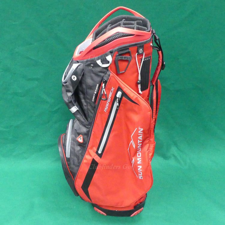 Sun Mountain Maverick Red/Black/Grey 14-Way Golf Cart Bag (No Raincover)