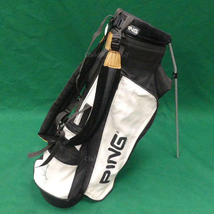 VINTAGE Ping Hoofer Black/White 4-Way Golf Stand Bag (No Raincover)