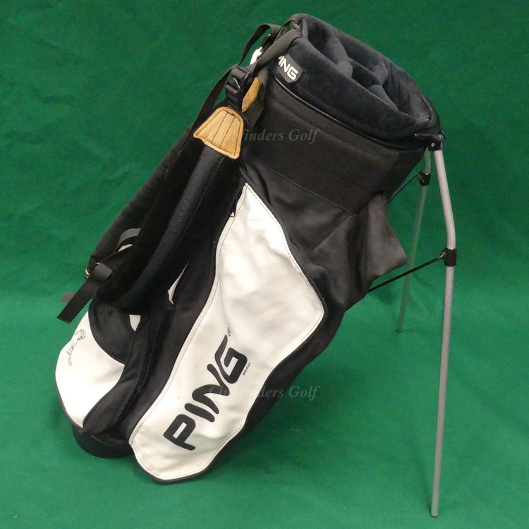 VINTAGE Ping Hoofer Black/White 4-Way Golf Stand Bag (No Raincover)
