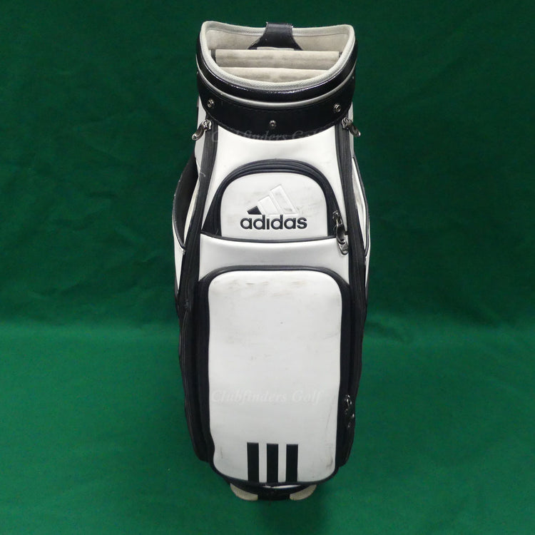 Adidas AG Tour 6-Way 10.5" OD White/Black Golf Staff Bag w/ Raincover *READ*